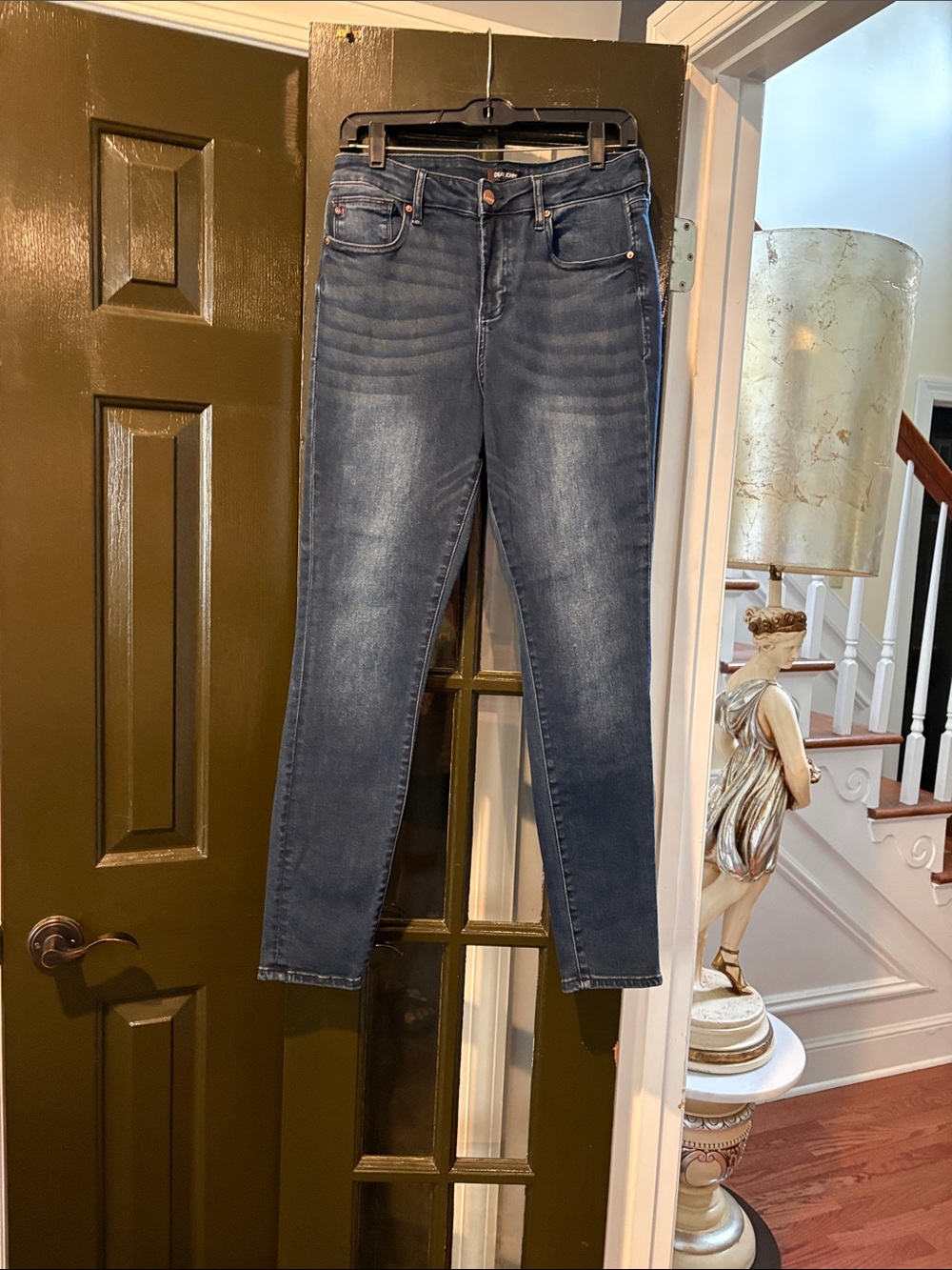 Dear John Dark Wash Skinny Jeans with Subtle Fade